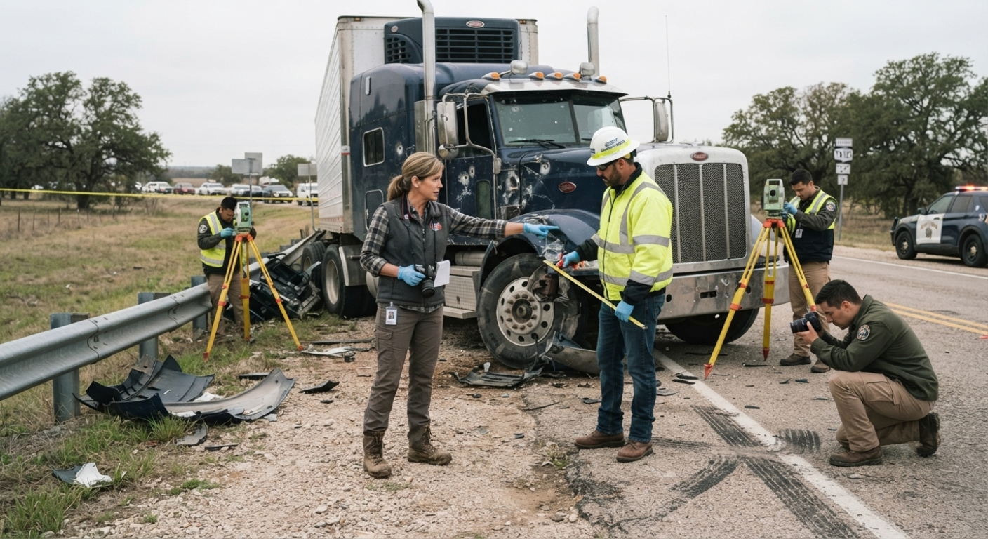 Truck accident evidence investigation