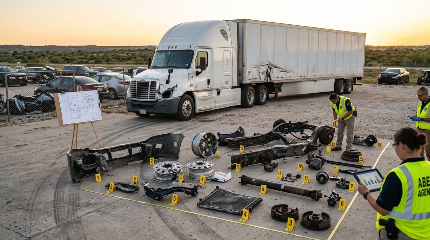 Truck and trailer physical evidence preservation