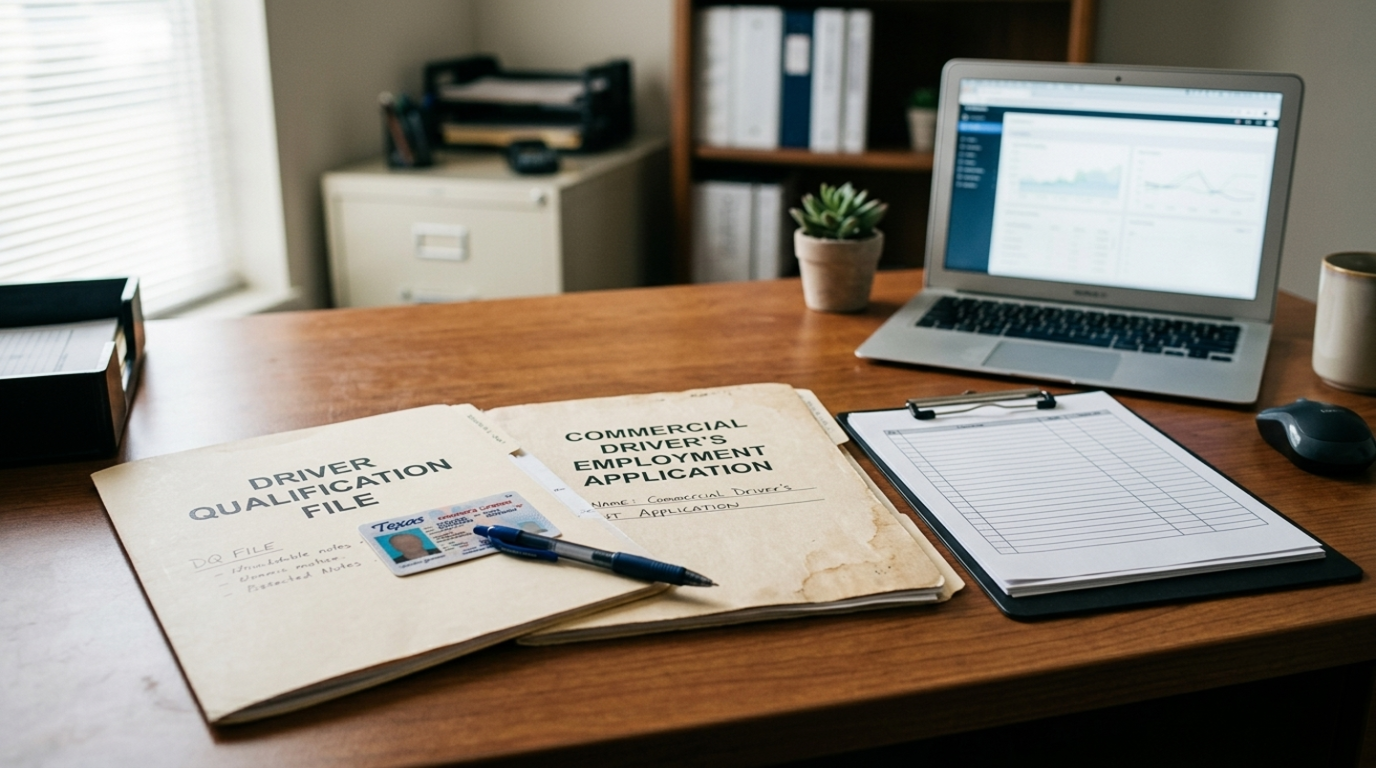 Truck dispatch and delivery records timeline