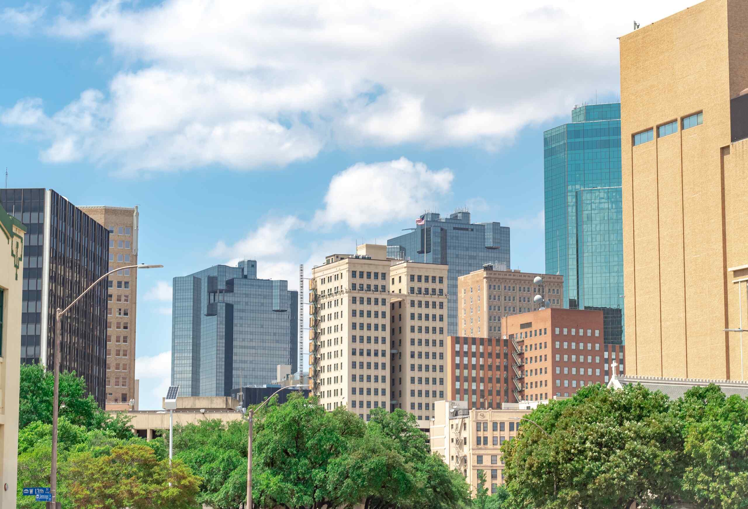 Fort Worth buildings served by Fort Worth Lyft accident lawyers.